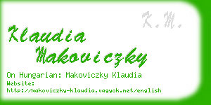 klaudia makoviczky business card
